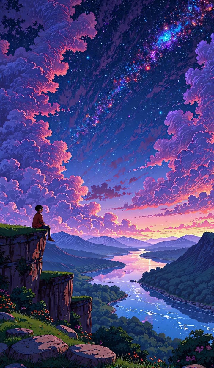aloneboy,loneliness,amazingview,skyart,naturelover,thoughtfulmoments,solitude,beautifulsky, quietnights,moodyvibes,dreamyscene,landscapeart,digitalpainting,sereneview ,cloudscape, sunsetsky,stargazing,aestheticart ,mindfulmoments,deepthoughts,cosmicsky,animewallpaper sceneryart,calmplace ,riverlandscape,animevibes,artlovers,innerpeace,awmhathif